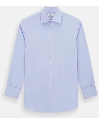 Turnbull & Asser - Blue Herringbone Tailored Fit Shirt With Kent Collar - Lyst