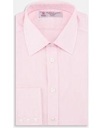 Turnbull & Asser - Pink End-on-end Shirt With T&a Collar And 3-button Cuffs - Lyst