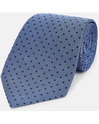 Turnbull & Asser - Navy And Blue Micro Dot Silk Tie - Lyst