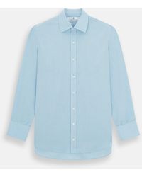 Turnbull & Asser - Blue Cotton Cashmere Mayfair Shirt - Lyst