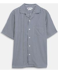 Turnbull & Asser - Navy & White Lyocell Stripe Holiday Fit Shirt - Lyst