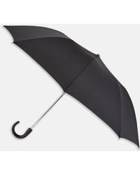 Turnbull & Asser - Black Telescopic Umbrella With Black Maple Crook - Lyst