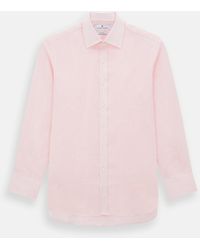 Turnbull & Asser - Pale Pink Linen Mayfair Shirt - Lyst