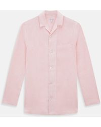 Turnbull & Asser - Pale Pink Linen Pyjama Shirt - Lyst