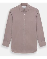 Turnbull & Asser - Burgundy Multi Micro Check Mayfair Shirt - Lyst