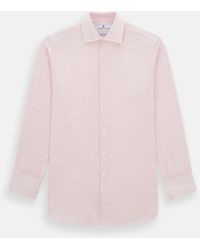 Turnbull & Asser - Tailored Fit Pale Pink Cotton Cashmere Belgravia Shirt - Lyst