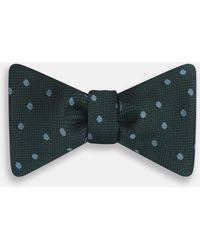 Turnbull & Asser - Pale Blue And Green Micro Dot Silk Bow Tie - Lyst