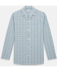 Turnbull & Asser - Blue And Green Multi Check Pyjama Shirt - Lyst