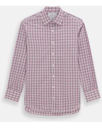 Turnbull & Asser - Purple Graph Overlay Check Mayfair Shirt - Lyst