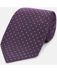 Turnbull & Asser - Lilac And Purple Micro Dot Silk Tie - Lyst