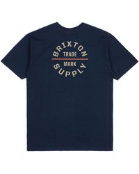Brixton Oath V T-shirt - Blue