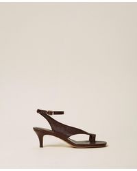Twinset - Leather Thong Sandals - Lyst