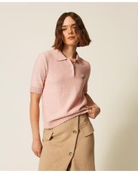 Twinset - Pull Polo Avec Broche - Lyst