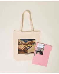 Twinset - Twill Tote Bag With Print - Lyst