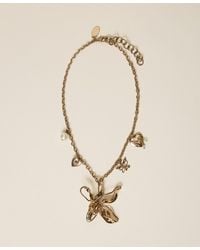 Twinset - Necklace With Maxi Flower And Pendants - Lyst
