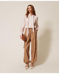 Twinset - Lyocell And Cotton Joggers - Lyst