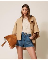 Twinset - Denim Shorts With Belt - Lyst
