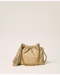 Twinset - Leather Shoulder Bag With Ruching - Lyst