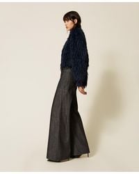 Twinset - Wide Leg Jeans With Belt - Lyst