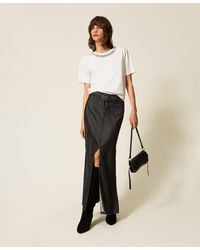 Twinset - Slim Fit T-Shirt With Embroidery - Lyst