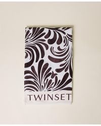 Twinset - Terry Beach Towel With Print - Lyst