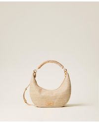 Twinset - Raffia-Effect Hobo Bag - Lyst