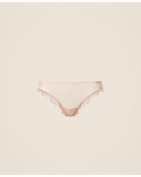 Twinset - Charmeuse And Embroidered Tulle Brazilian Briefs - Lyst