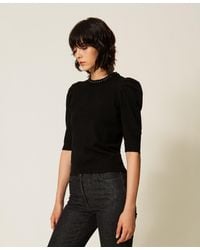 Twinset - Recycled Yarn Jumper With Rhinestones - Lyst