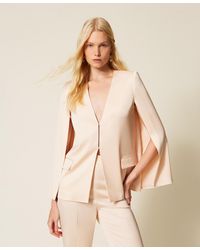 Twinset - Satin Cape Jacket - Lyst