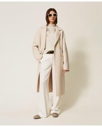 Twinset - Wool Blend Cloth Coat - Lyst