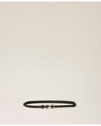 Twinset - Leather Belt With Logo Buckle - Lyst