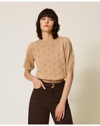 Twinset - Jumper With Heart Pattern - Lyst