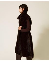 Twinset - Long Faux Fur Gilet - Lyst