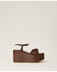 Twinset - Wedge Sandals With Knot - Lyst
