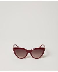 Twinset - Occhiali Da Sole A Farfalla Con Fiori - Lyst
