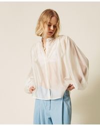Twinset - Voile Shirt With Gathering - Lyst