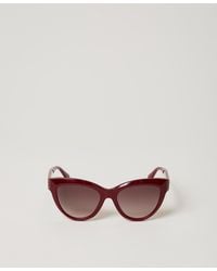 Twinset - Butterfly Sunglasses With Flowers - Lyst