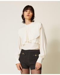 Twinset - Knit Shorts With Metal Buttons - Lyst