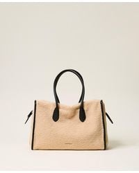 Twinset - Faux Fur Bowler Bag - Lyst