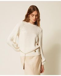 Twinset - Jersey De Mezcla De Lana Con Ochos Y Strass - Lyst