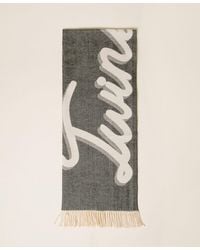 Twinset - Schal Aus Jacquardtuch Mit Logo - Lyst