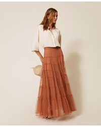 Twinset - Long Plumetis Tulle Skirt - Lyst