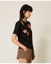 Twinset - Regular Fit T-Shirt With Embroidery - Lyst