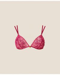Twinset - Floral Tulle Triangle Bra - Lyst
