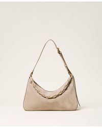 Twinset - Liliane Suede Bag With Woven Pattern - Lyst