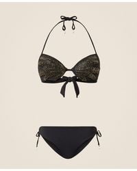 Twinset - Push-Up Bikini Top With Embroidery And Briefs - Lyst