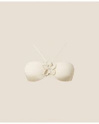 Twinset - Bandeau Bikini Top With Crochet Brooch - Lyst
