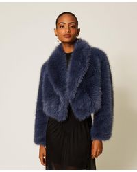 Twinset - Short Faux Fur Jacket - Lyst