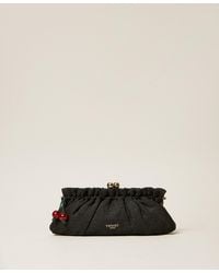 Twinset - Raffia Clutch With Charm - Lyst
