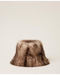 Twinset - Faux Fur Bucket Hat - Lyst